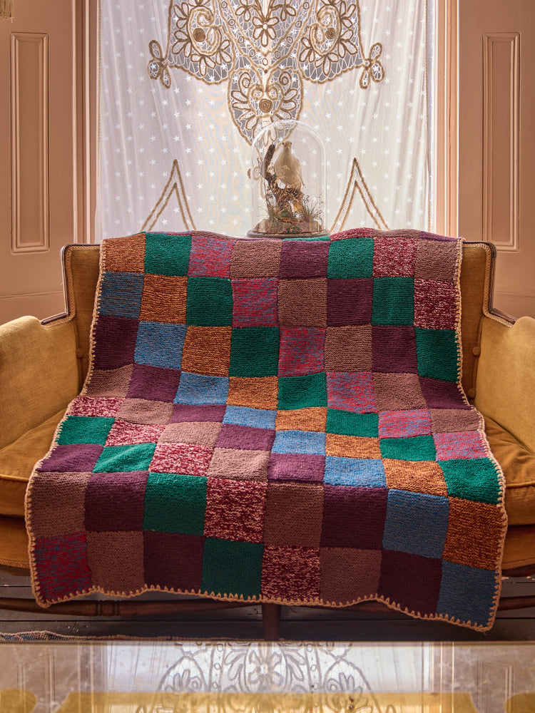 Vintage handmade patchwork blanket