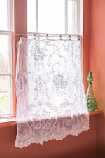 Antique white French lace panel
