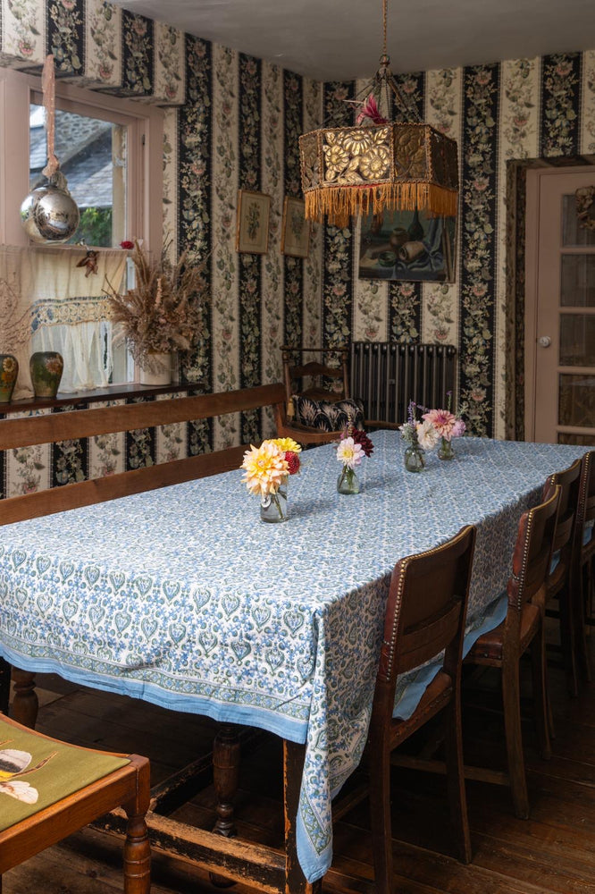 Vintage indian block print tablecloth