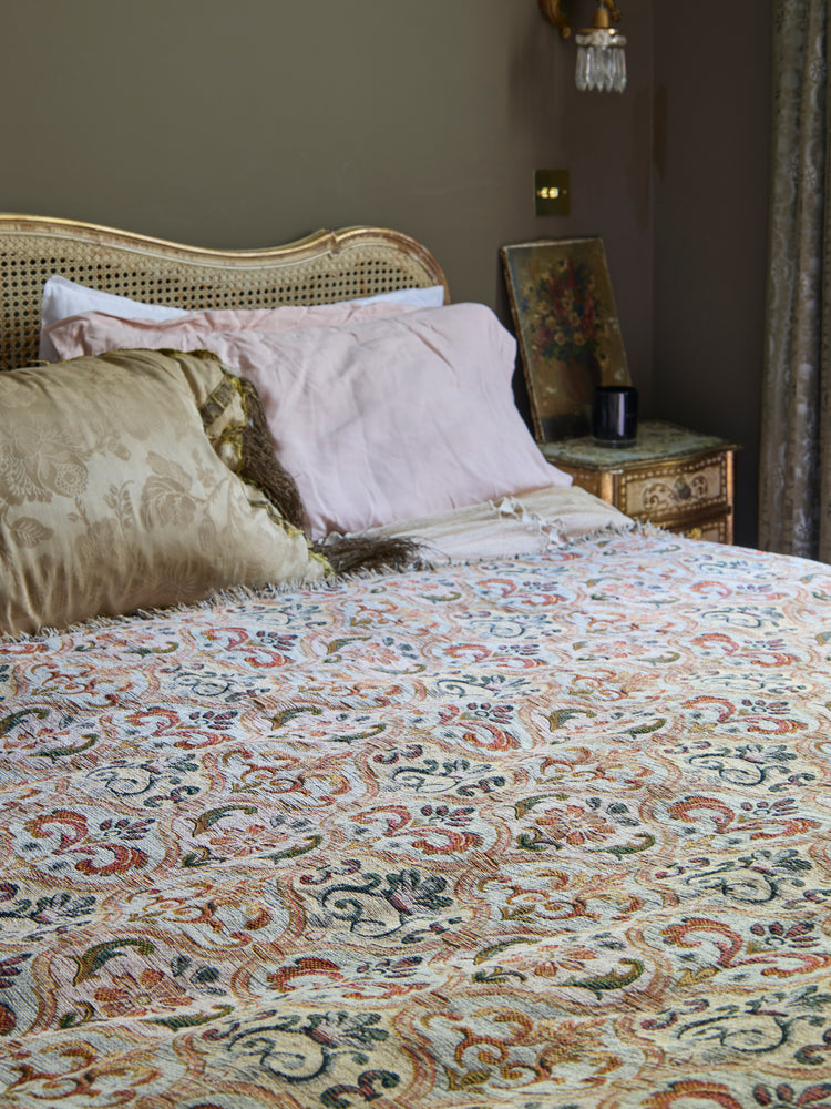 Antique floral bedspread/ throw