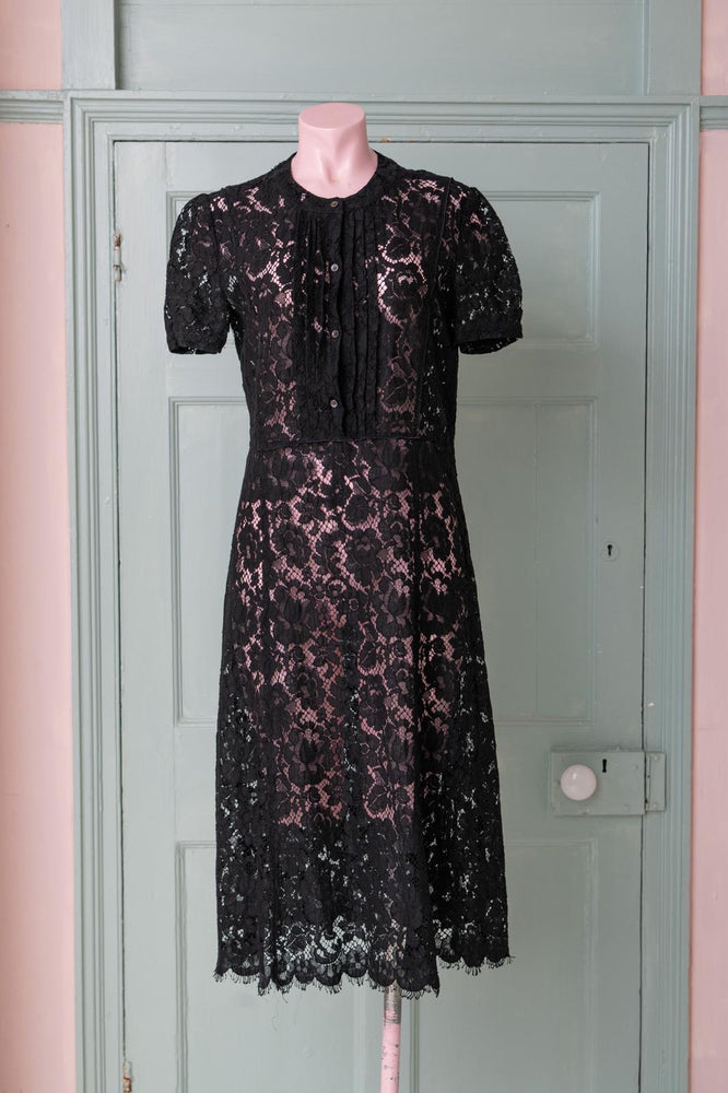 Vintage Black Lace Miu Miu midi dress