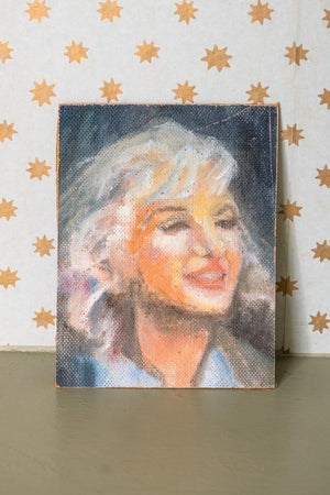 Vintage Marilyn Monroe painting on board