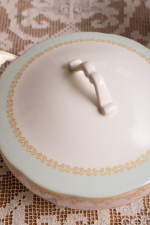 Vintage Butterfly China soup Tureen with cover by Zandra Rhodes for Royal Albert