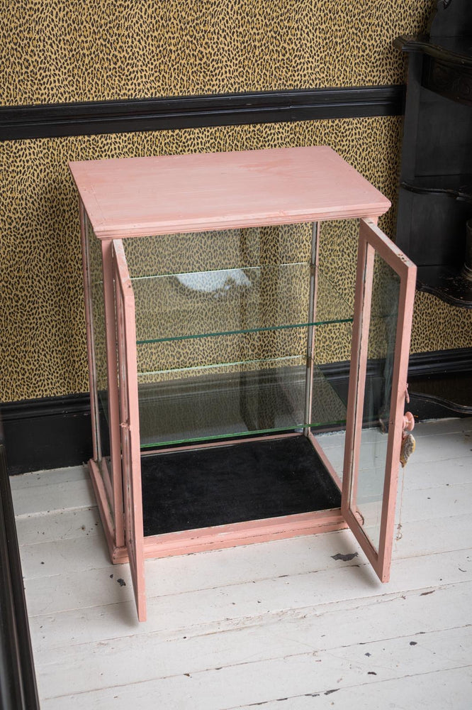 Vintage pink glass wall medicine Cabinet