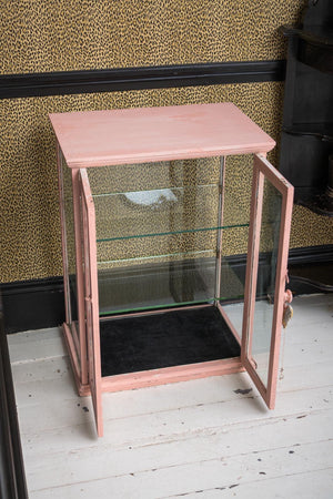 Vintage pink glass wall medicine Cabinet