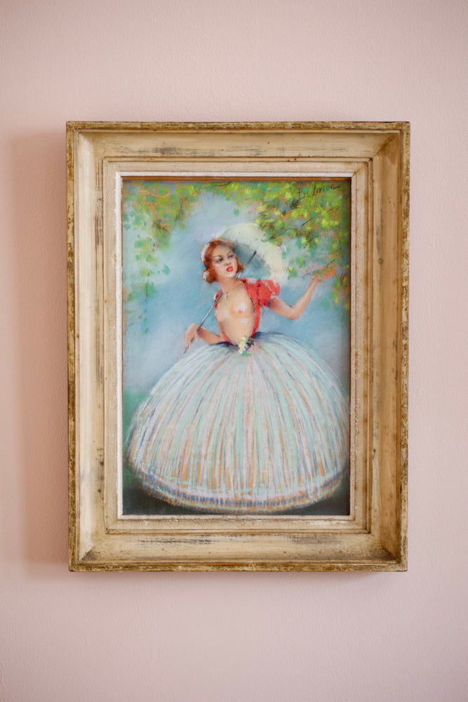 Antique French portrait painting