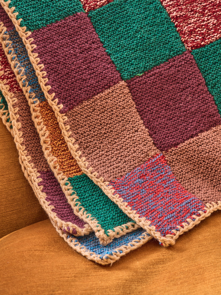 Vintage handmade patchwork blanket