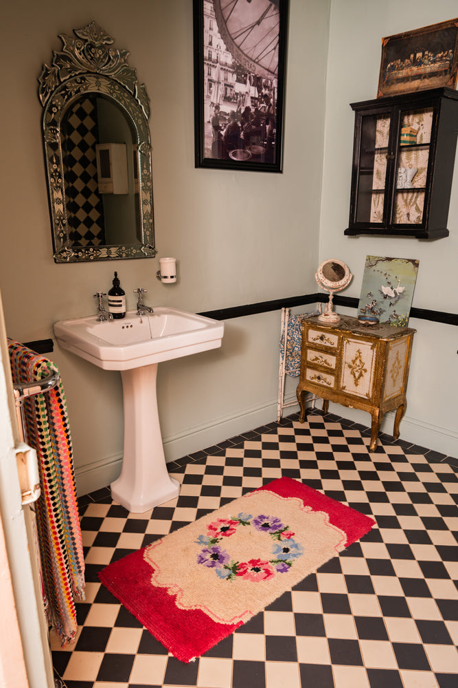 antique floral rug
