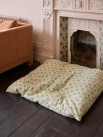 Antique large French floral feather cushion