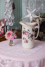 X- Large Vintage butterfly & floral ceramic Jug