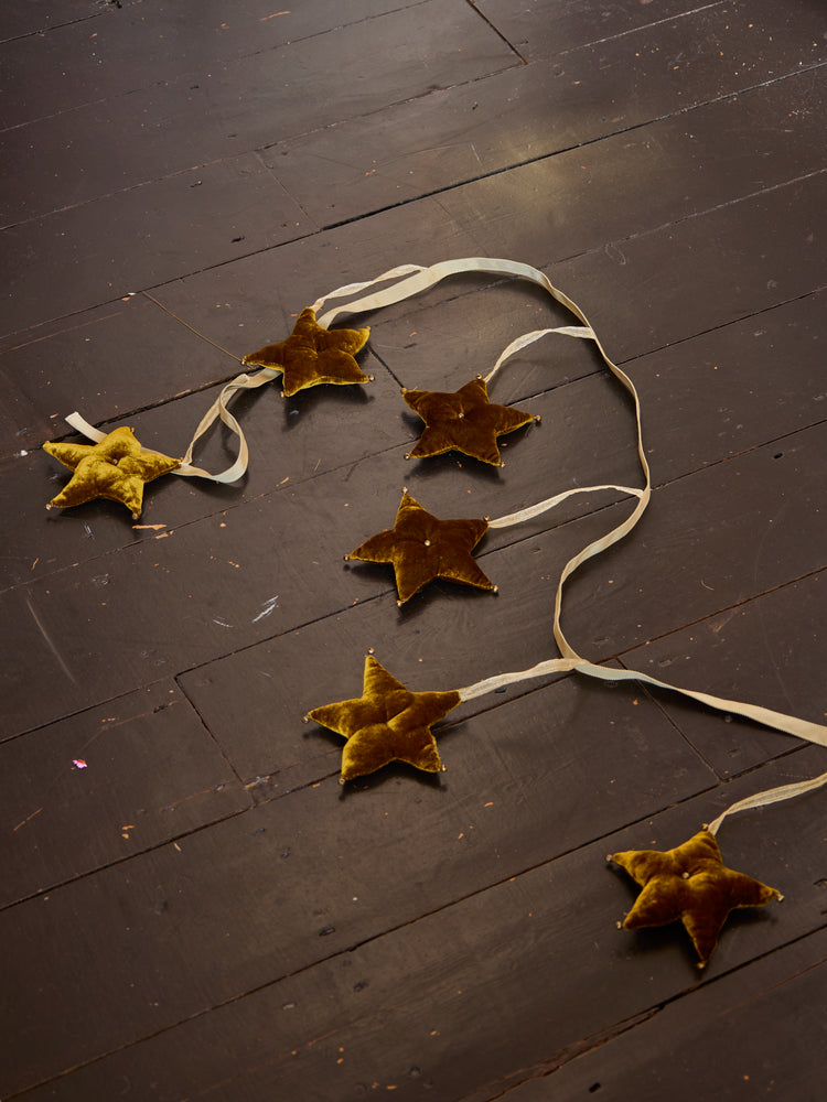 Gold Velvet star garland