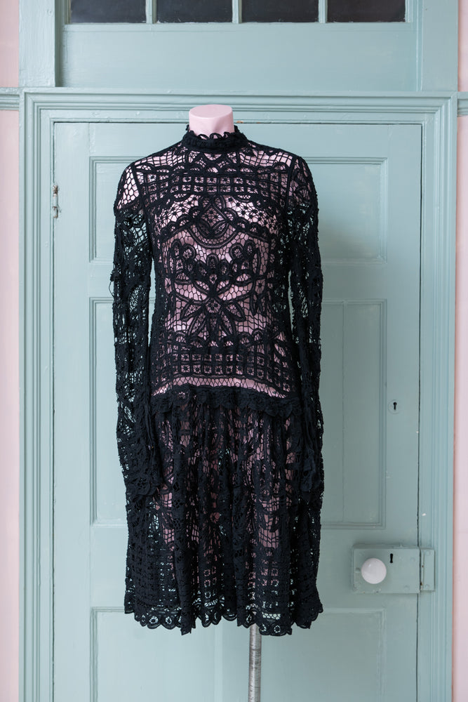 Vintage Black lace Marc Jacobs dress pearllowe Vintage Black lace Marc Jacobs dress pearllowe