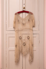 Antique 1920s sheer beaded dress
