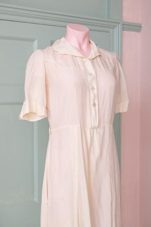 Antique 1920s ivory silk Playsuit