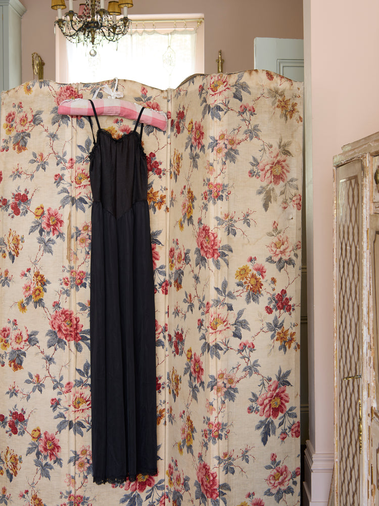 Vintage black maxi slip