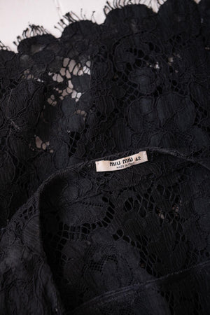Vintage Black Lace Miu Miu midi dress