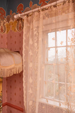 Antique lace butterfly curtain