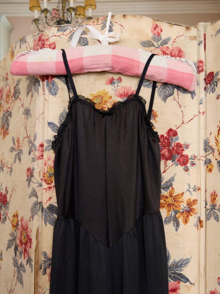 Vintage black maxi slip