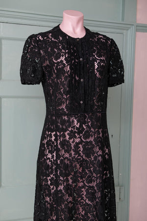 Vintage Black Lace Miu Miu midi dress