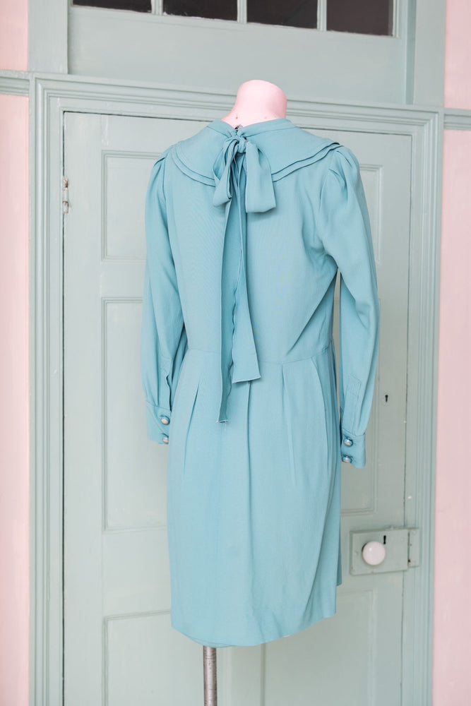 Vintage blue crepe Chloe dress
