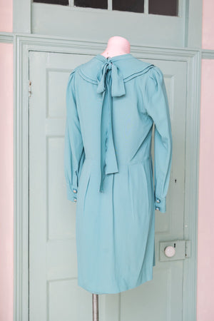 Vintage blue crepe Chloe dress