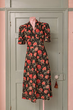 Decadent Bloom floral Marilyn midi sample