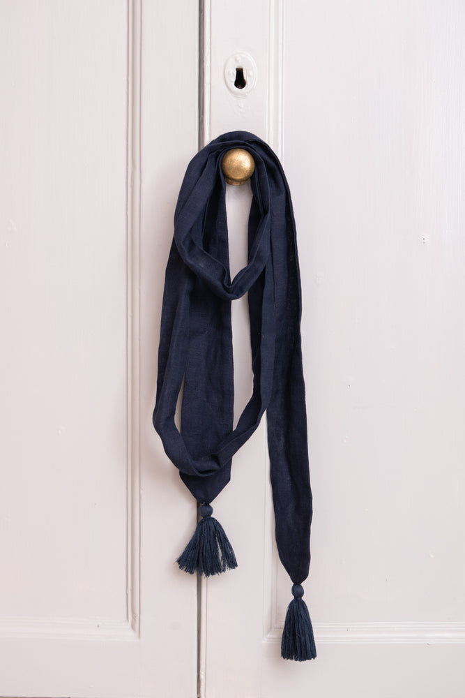 Vintage Navy cotton neck scarf