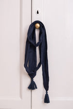 Vintage Navy cotton neck scarf