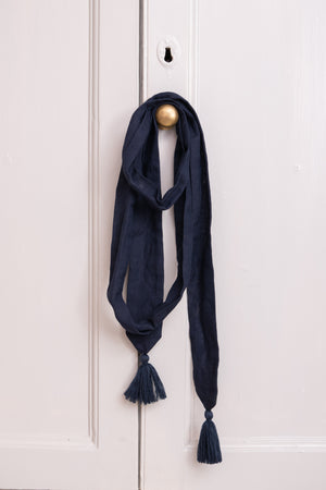 Vintage Navy cotton neck scarf