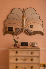 Antique floral side lamp