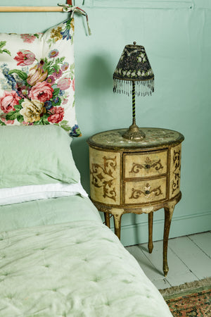A pair of (rare) Antique italian florentine oval side tables