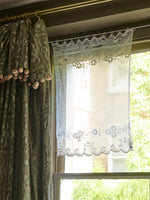 Vintage French cafe curtain