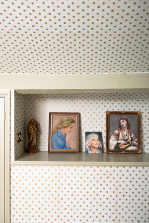 Antique portrait painting in glass frame