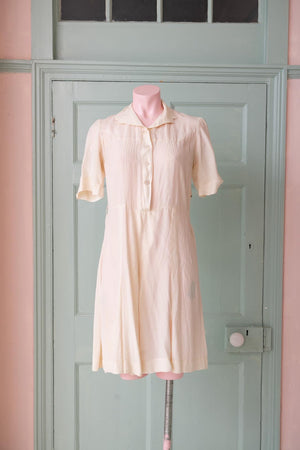 Antique 1920s ivory silk Playsuit