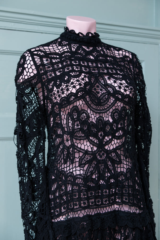Vintage Black lace Marc Jacobs dress pearllowe Vintage Black lace Marc Jacobs dress pearllowe