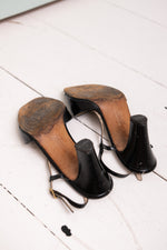 Vintage Black Patent Sandals