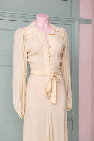(Rare) Vintage Ossie Clark for Radley moss crepe dress
