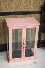 Vintage pink glass wall medicine Cabinet