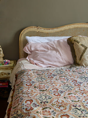 Antique floral bedspread/ throw