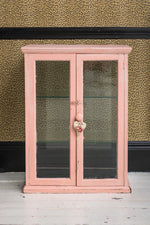 Vintage pink glass wall medicine Cabinet