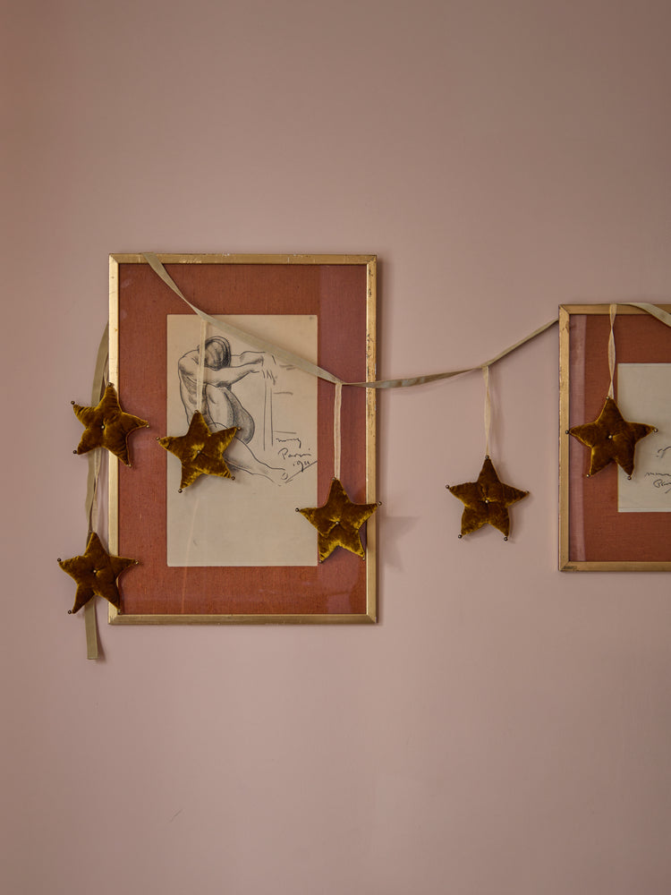 Gold Velvet star garland