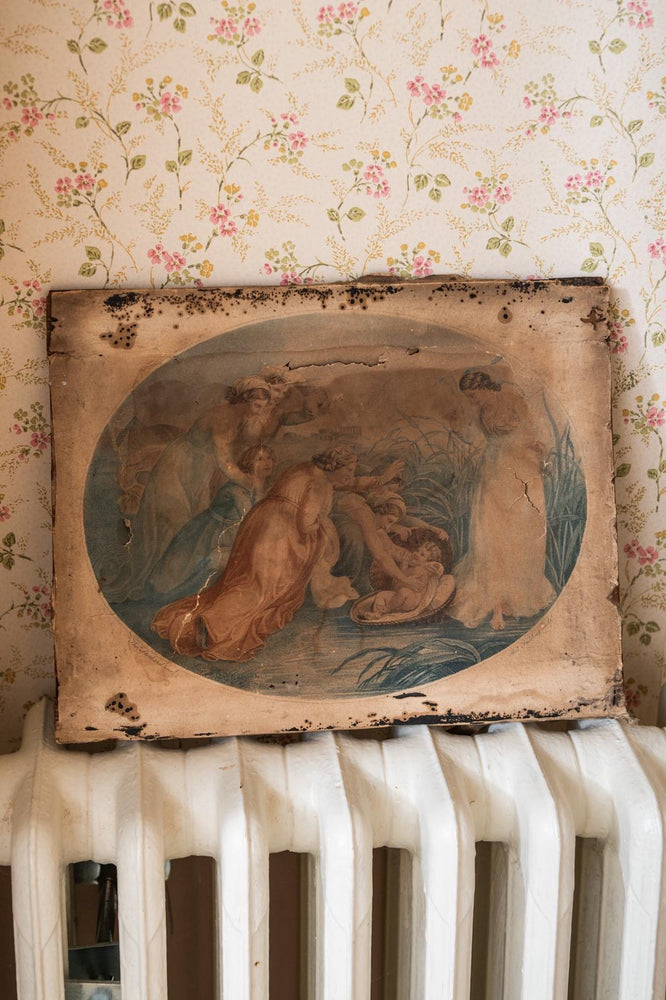 Antique portrait oil painting