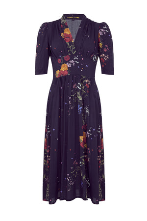 Black Floral Mabel Midi