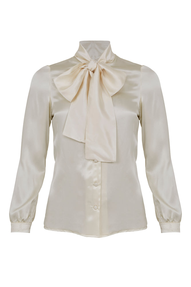 Cream silk Betty shirt