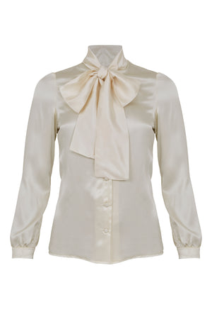 Cream silk Betty shirt