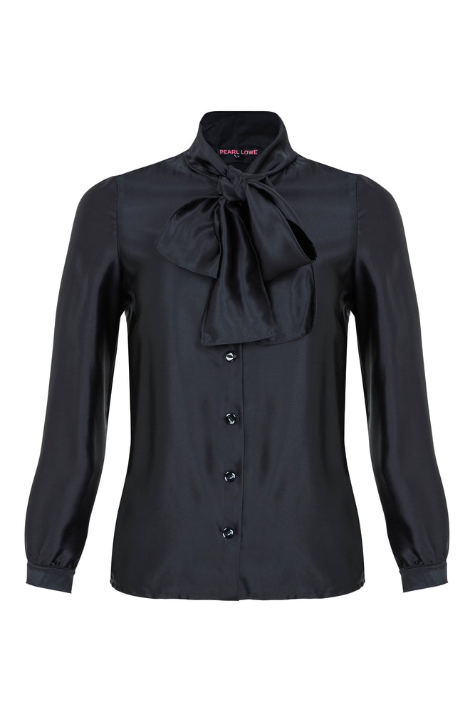 Black silk Betty shirt