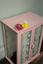 Vintage pink glass wall medicine Cabinet