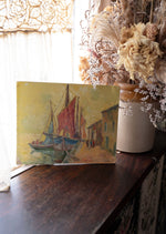 Antique Boat painting on board