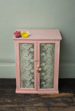 Vintage pink glass wall medicine Cabinet
