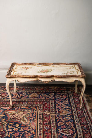 Vintage Italian floral Florentine coffee table